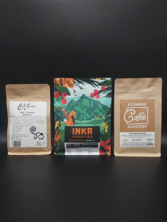 Kahvisetti vaalea-/keskipaahto